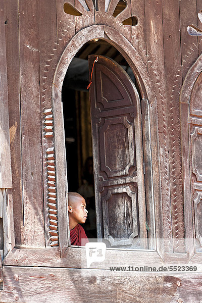 Fenster Südostasien Myanmar Asien Kloster Mönch