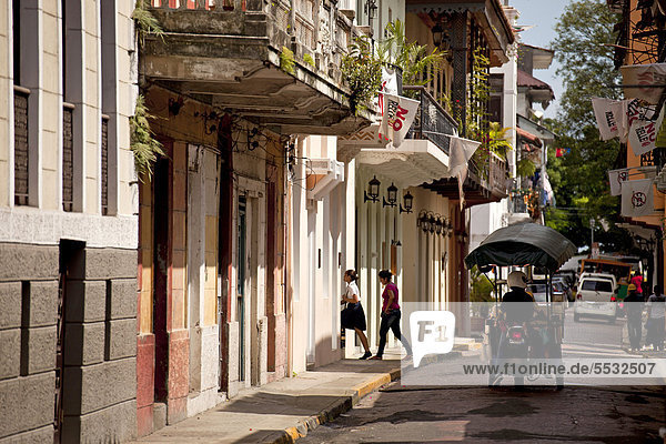 Street in the Old City  Casco Viejo  Panama City  Panama  Central America