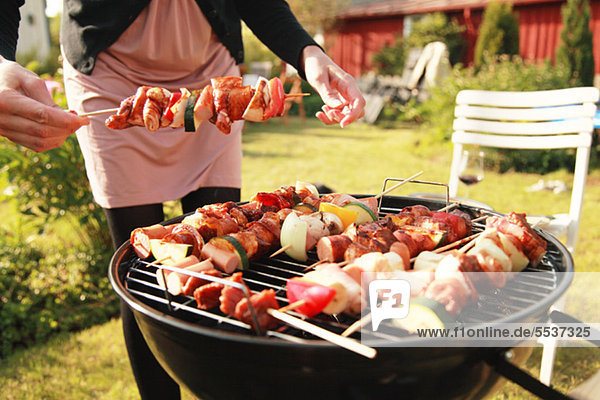 Mittelteil des Haltespießes mit Grillrost