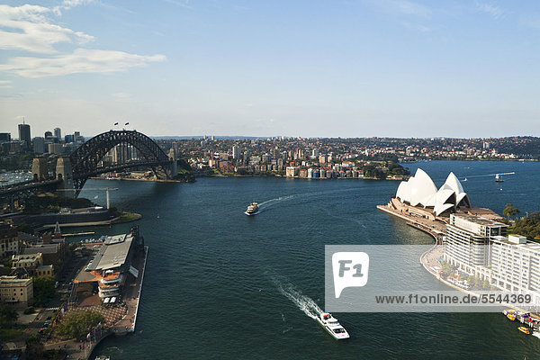 Hafen Opernhaus Oper Opern Brücke Australien New South Wales Sydney