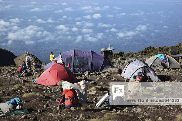 Barranco Hut campsite  Mount Kilimanjaro  Tanzania  Africa