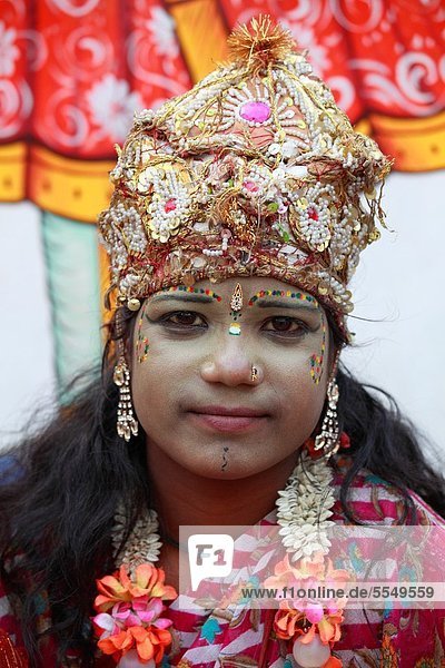 Tradition  klein  Kostüm - Faschingskostüm  Mädchen  Indien  Rajasthan