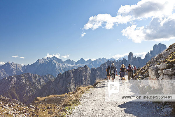 Drei Zinnen Trail  Tre Cime di Lavaredo  Dolomites  Italy  Europe