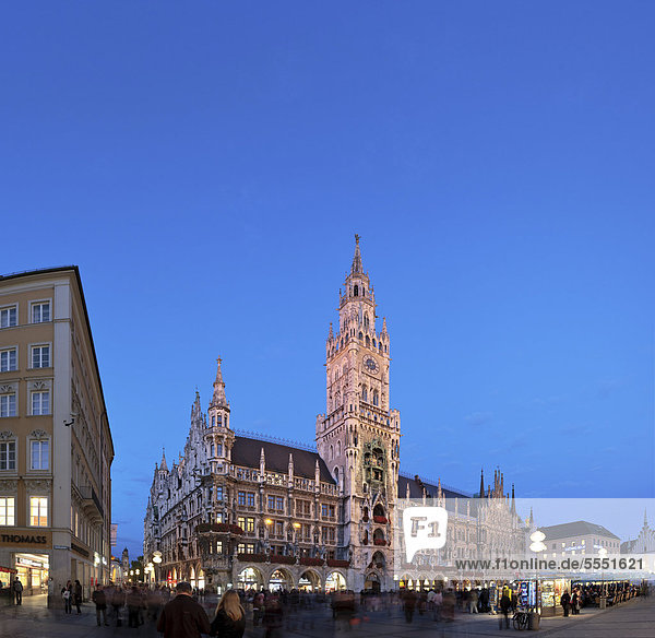 Das Neue Rathaus  Marienplatz  München  Bayern  Deutschland  Europa