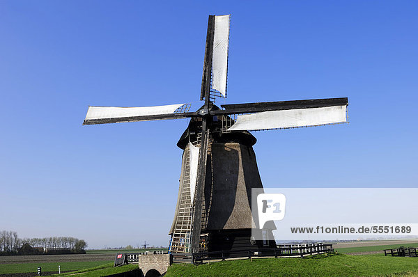Windmühle  Schermerhorn  Schermer  Nordholland  Holland  Niederlande  Europa