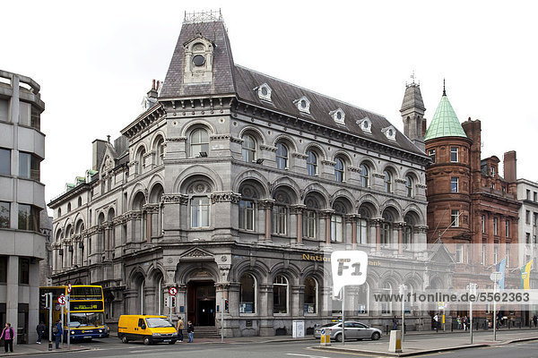 Füllfederhalter Dublin Hauptstadt Europa Gebäude Bank Kreditinstitut Banken Irland irisch