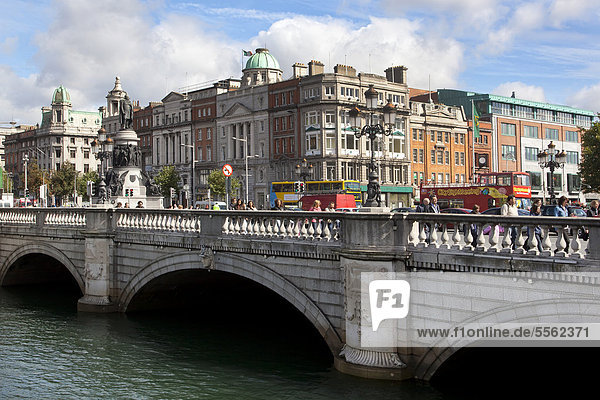 O'Connell Bridge crossing the River Liffey in Dublin  Ireland  Europe
