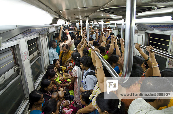 Crowded subway  Indias first subway  Kolkata  West Bengal  India  Asia