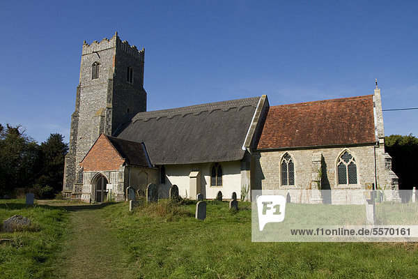 St Botolph's Kirche  Iken  Suffolk  England  Großbritannien  Europa