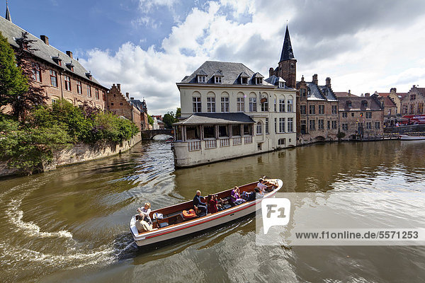 Europa Reise Gebäude Tourist Boot Geschichte UNESCO-Welterbe Belgien Rozenhoedkaai
