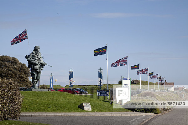 Statue of a Royal Marine outside the Royal Marine Museum at Portsmouth  Hampshire  England  United Kingdom  Europe