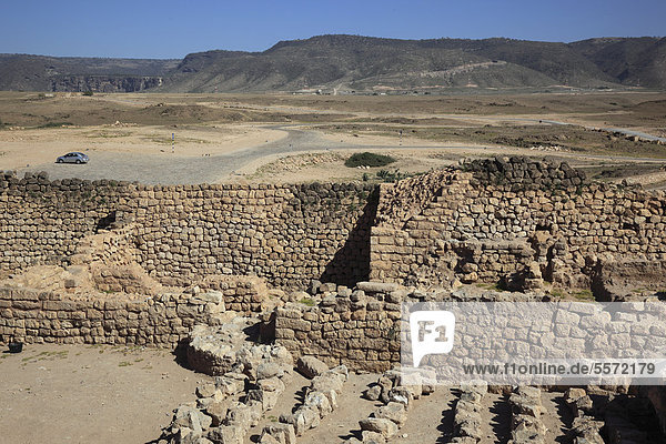 Samhuram  Khor Rouri  Ausgrabungsstätte an der alten Weihrauchstraße  Unesco Weltkulturerbe  nahe Salalah  Salala  Oman  Arabische Halbinsel  Naher Osten