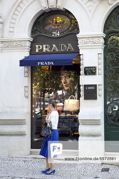 Filiale von Prada in Lissabon  Portugal  Europa