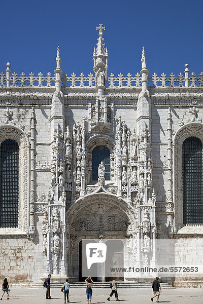 Hieronymus-Kloster  Mosteiro dos Jeronimos  Unesco Weltkulturerbe  im Stadtteil Belem in Lissabon  Portugal  Europa