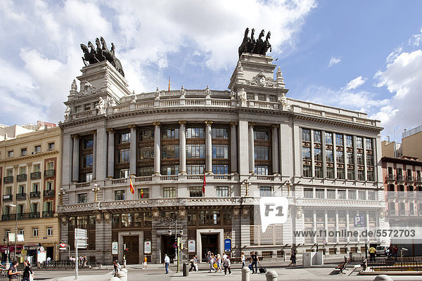 Madrid Hauptstadt Europa Gebäude Geschichte Bank Kreditinstitut Banken Spanien spanisch