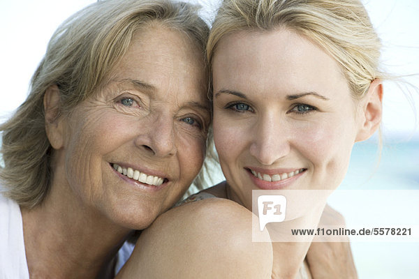 Mother with adult daughter  portrait