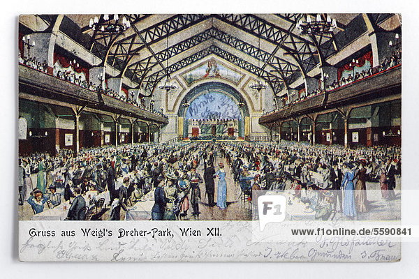 Weigl's Dreher-Park,  famous Viennese entertainment venue,  Vienna,  Austria,  historical postcard,  circa 1900