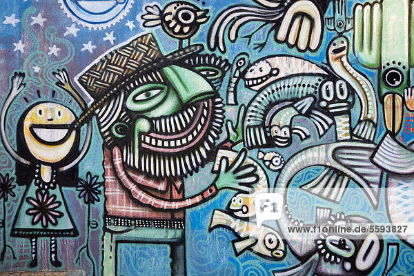 Brasilien  Bonito  Graffiti an der Wand