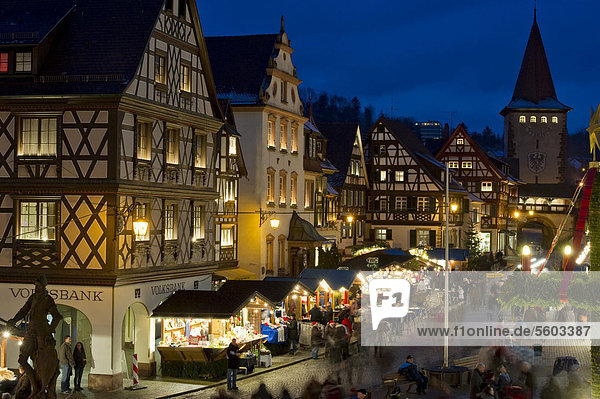 Christmas market  Gengenbach  Black Forest  Baden-Wuerttemberg  Germany  Europe