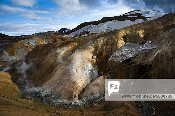 Heiße Quellen und Rhyolit-Berge  Kerlingarfjöll  Hochland  Island  Europa