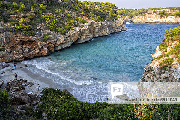 Cala Moro  southeast coast  Majorca  Balearic Islands  Spain  Europe