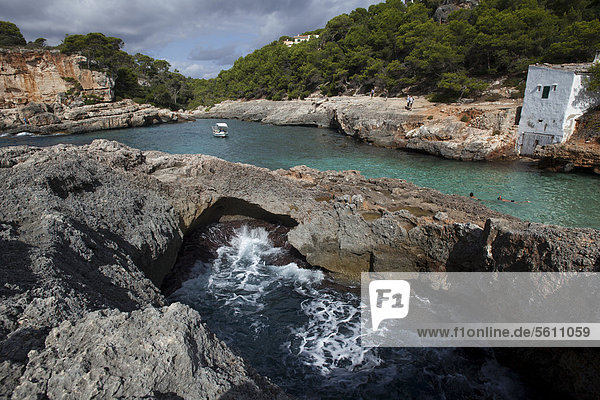 Cala s'Almunia  southeast coast  Majorca  Balearic Islands  Spain  Europe