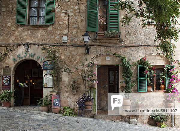 Europa Restaurant Balearen Balearische Inseln Mallorca Spanien Valldemossa