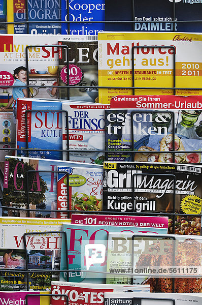 Deutschsprachige Magazine zu verschiedenen Themen  Freizeit  Wohnen  Kochen