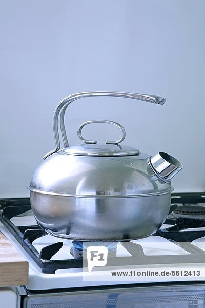Kettle on gas stove