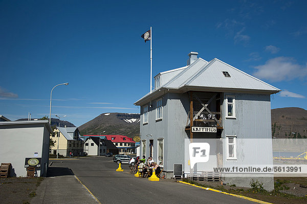 Tin-house cafe  town of _ingeyri  Thingeyri  D_rafjoer_ur  D_rafjoer_ur fjord  Westfjords  Iceland  Europe