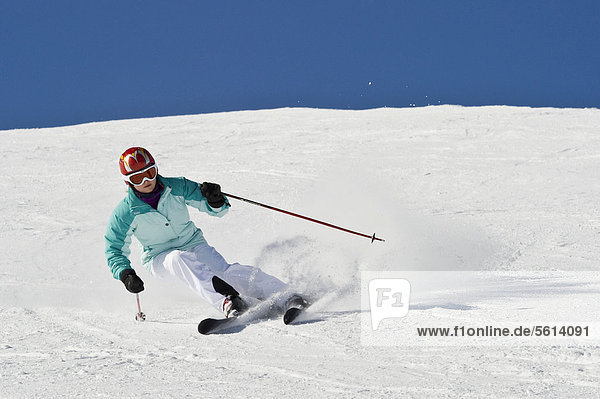Skifahrer  Tignes  Val d'Isere  Savoien  Alpen  Frankreich  Europa
