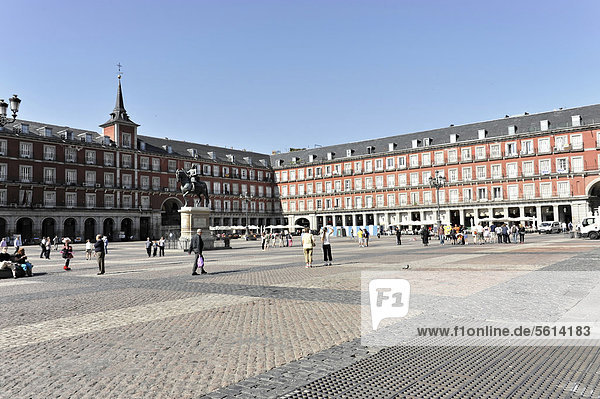 Plaza Mayor square  Madrid  Spain  Europe