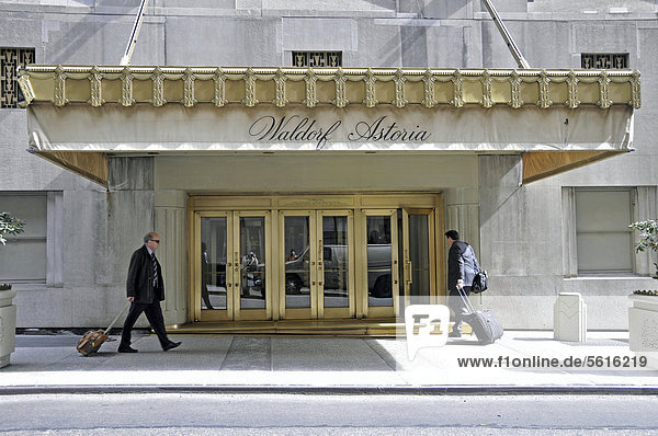 Luxury hotel  Waldorf Astoria  Fifth Avenue  Midtown  Manhattan  New York City  United States of America  PublicGround