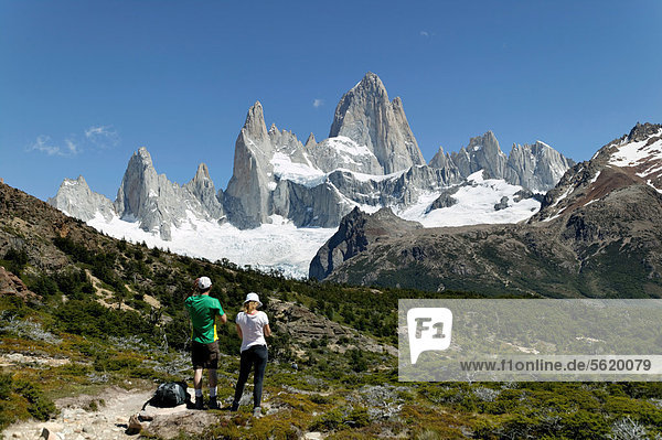Monte Fitz Roy  near El Chalten  Cordillera  Los Glaciares National Park  UNESCO World Heritage Site  Santa Cruz province  Patagonia  Argentina  South America