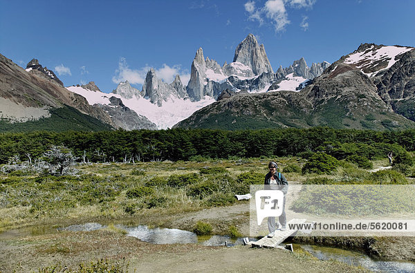 Monte Fitz Roy  near El Chalten  Cordillera  Los Glaciares National Park  UNESCO World Heritage Site  Santa Cruz province  Patagonia  Argentina  South America