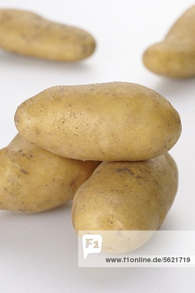 Mehrere Kartoffeln der Sorte Belle de Fontenay