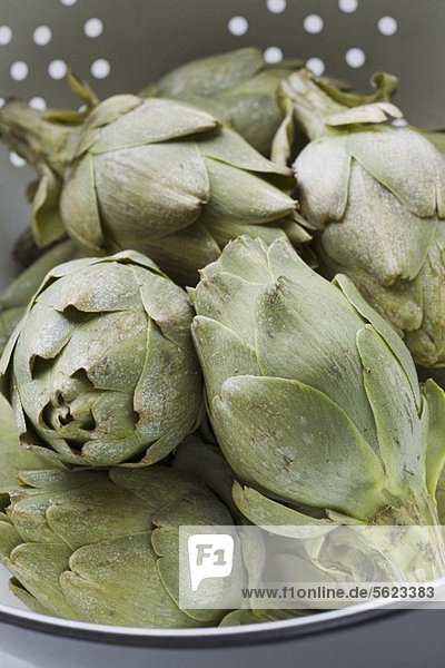 Baby Artichokes in a Colander