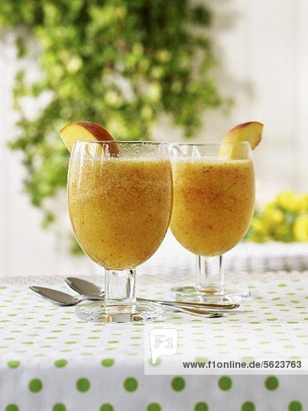 Two glasses of Peach Bliss