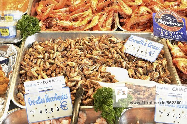 Garnelen auf dem Markt