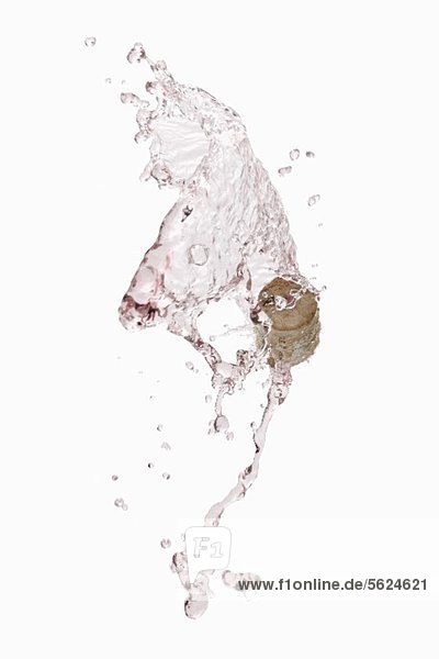 Rosewein-Splash mit Korken
