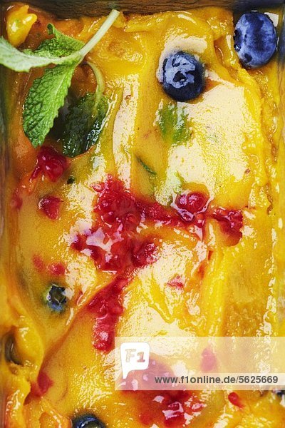 Homemade Mango and Berry Sorbet