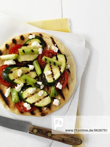 Gegrillte Gemüsepizza
