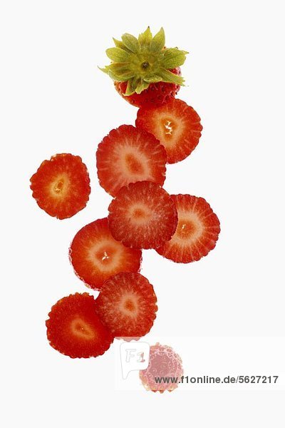 Erdbeerscheiben (Draufsicht)