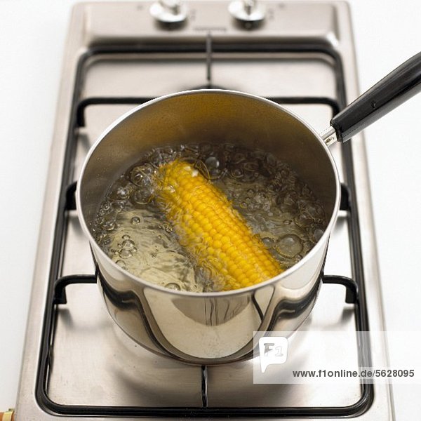 Maiskolben in Wasser kochen