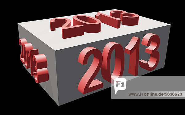 Year 2013  3D rendered