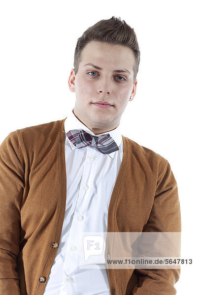 Young man wearing a bow tie  portrait