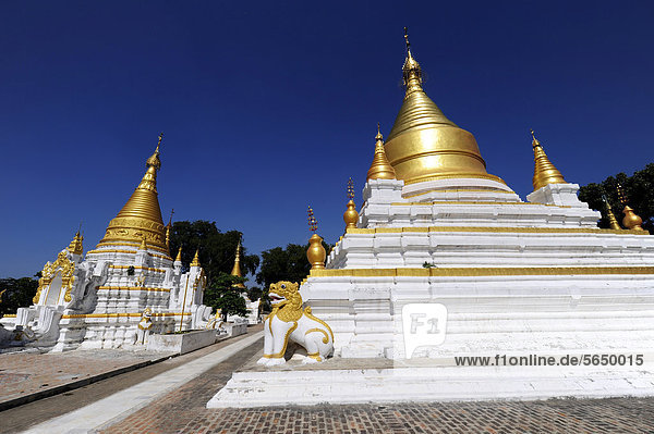 Temples and pagodas in Mandalay  Burma also known as Myanmar  Southeast Asia  Asia
