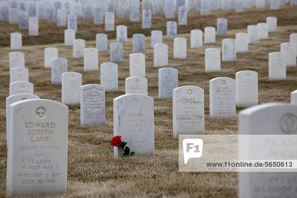 Black Hills National Cemetery  Friedhof  Sturgis  South Dakota  USA