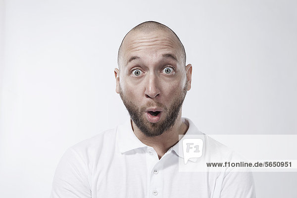 Man with surprised look  portrait