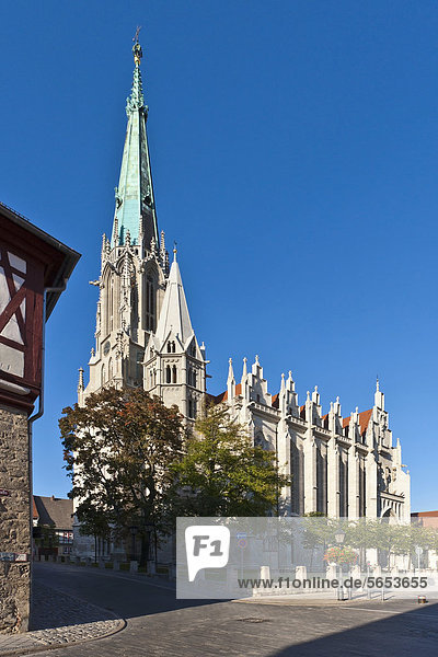 Deutschland  Thüringen  Mühlhausen  Blick auf die Frauenkirche